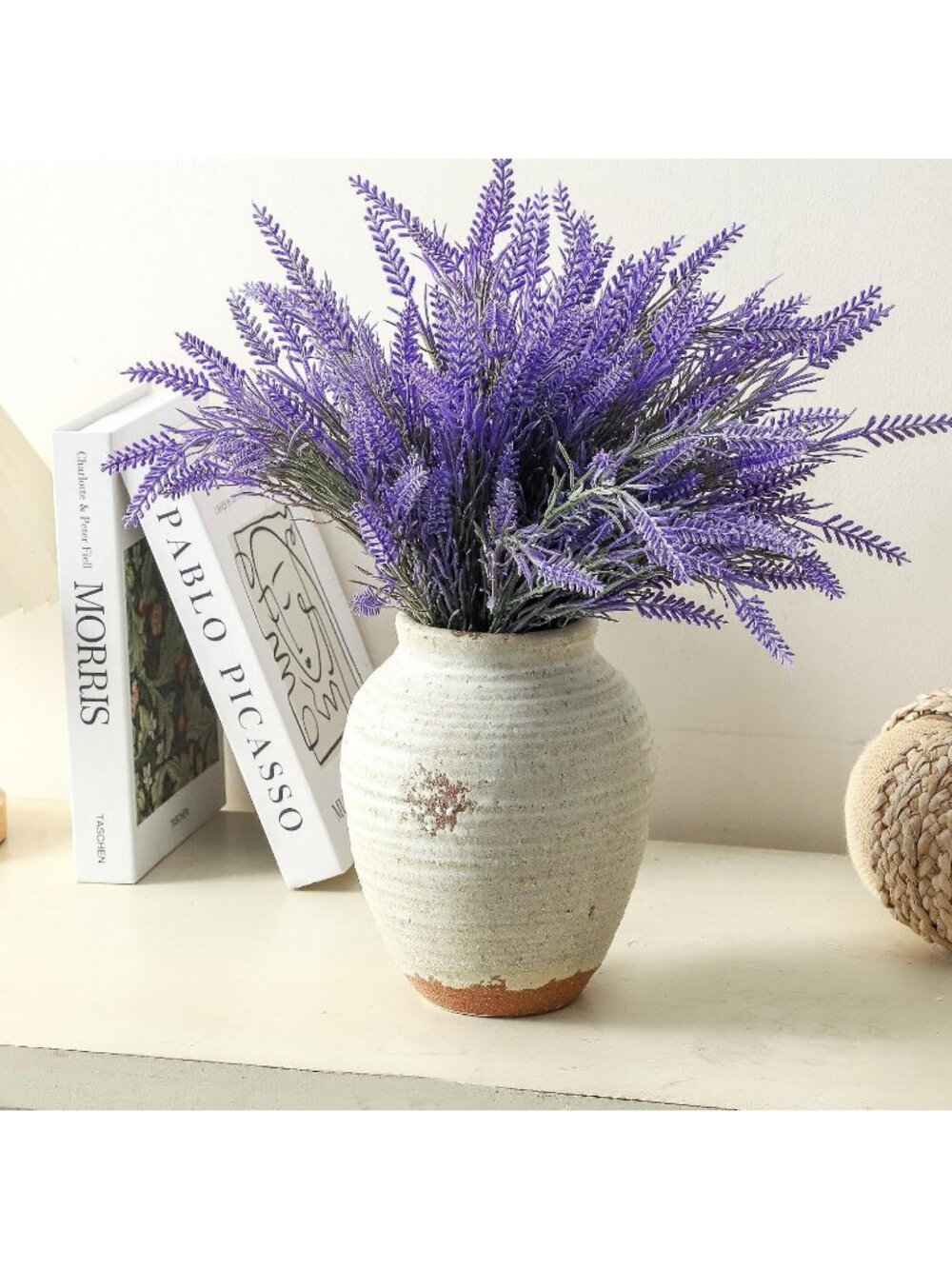 7.4 Inch Ceramic Rustic Farmhouse Flower Vase Kitchen Shelf Coffee Dining Decor